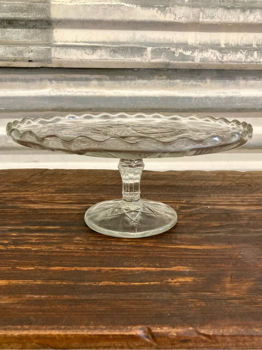 Vintage clear pressed